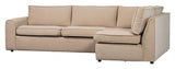 Freek Hjørnesofa Højre, Beige - Unoliving.com