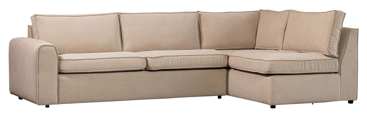 Freek Hjørnesofa Højre, Beige - Unoliving.com