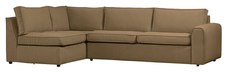 Freek Hjørnesofa, Venstre, Light Brown - Unoliving.com