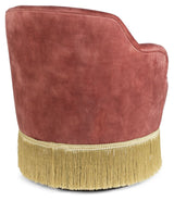 Fringe Me Up Loungestol, Rosa Velour - Unoliving.com