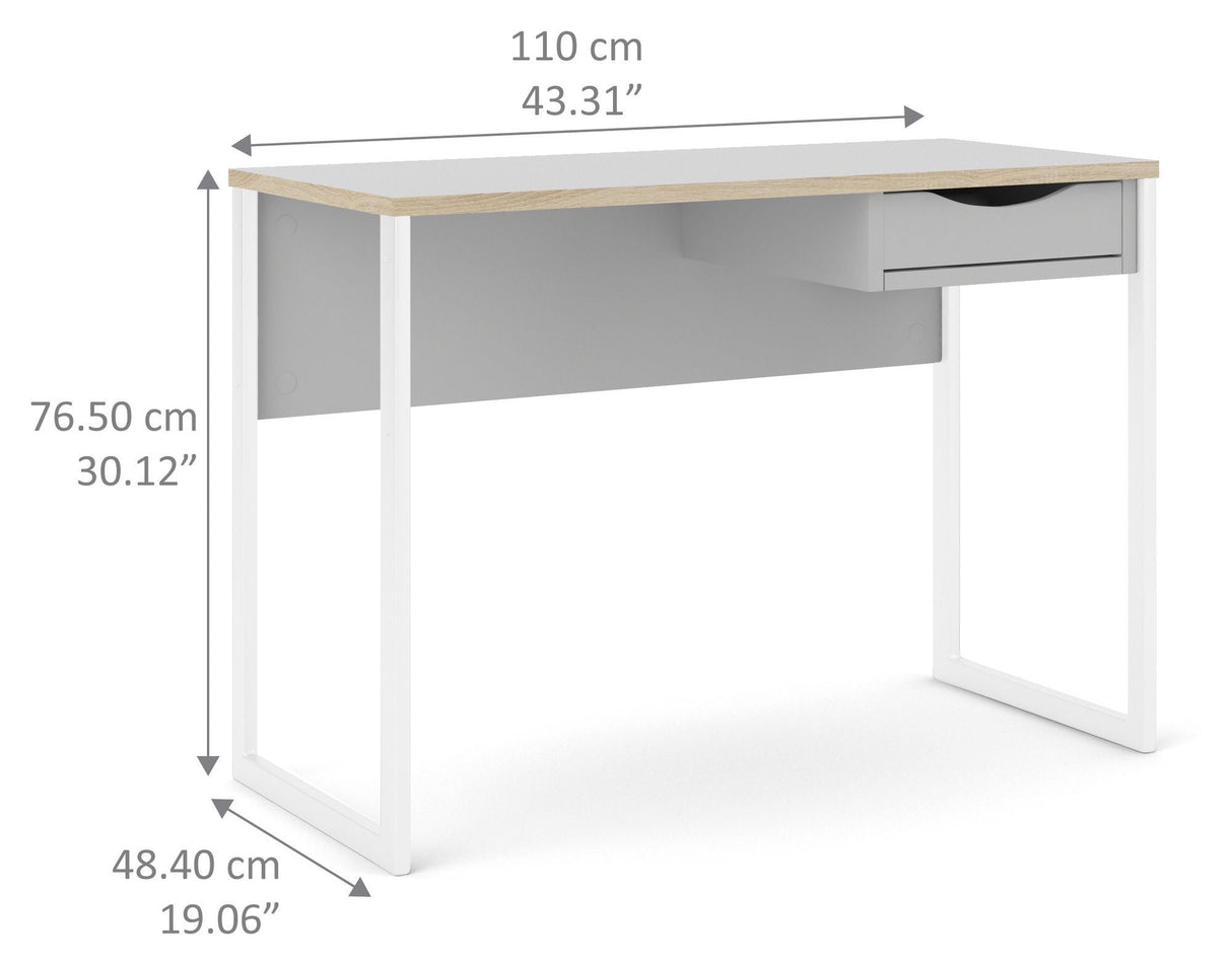 Function Plus Skrivebord - Mat Hvid, B110 - Unoliving.com