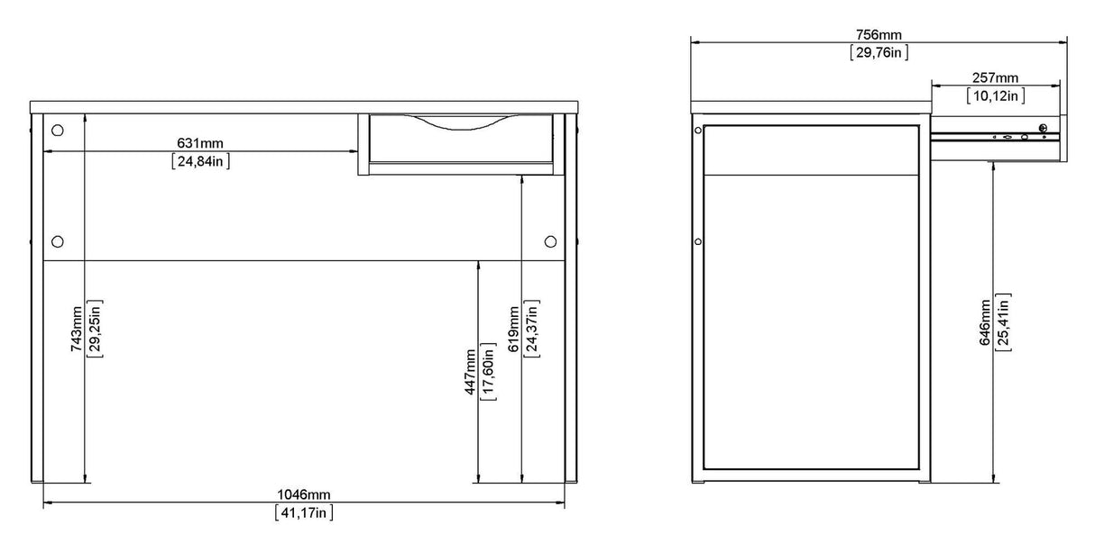 Function Plus Skrivebord, Mat sort, B:110 - Unoliving.com