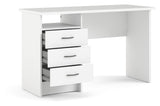 Function Skrivebord - Hvid m/3 skuffer - Unoliving.com