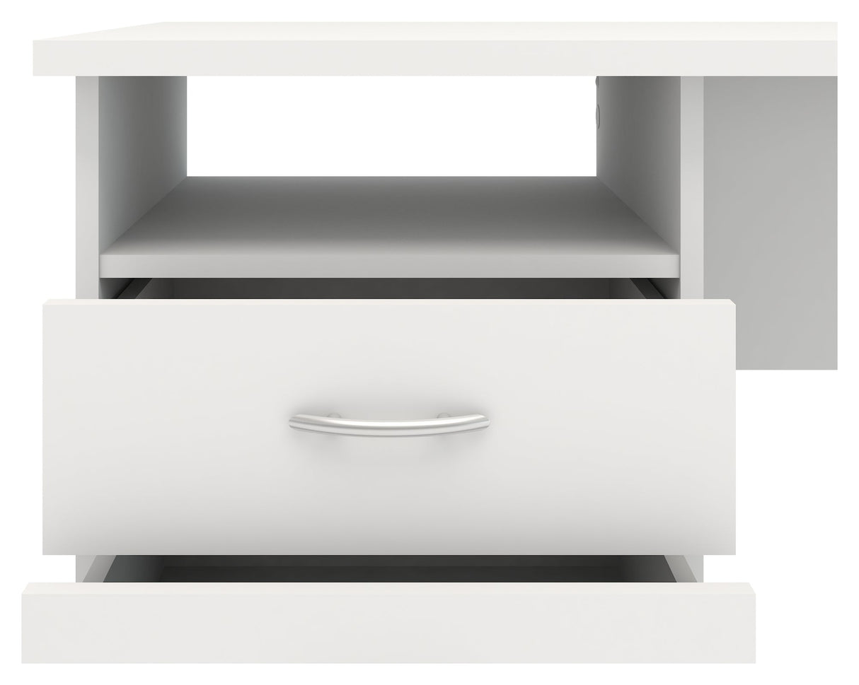 Function Skrivebord - Hvid m/3 skuffer - Unoliving.com