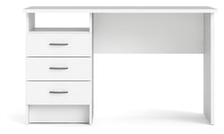 Function Skrivebord - Hvid m/3 skuffer - Unoliving.com