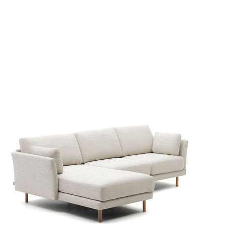 GILMA, 3-pers. Sofa hvid/eg - Unoliving.com