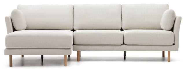 GILMA, 3-pers. Sofa hvid/eg - Unoliving.com