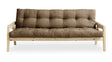 GRAB Sovesofa 130x200, Natur/Mocca - Unoliving.com