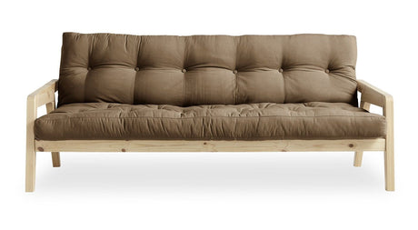 GRAB Sovesofa 130x200, Natur/Mocca - Unoliving.com