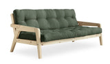 GRAB Sovesofa 130x200, Natur/Oliven - Unoliving.com