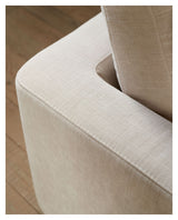 Gala 3-pers. sofa m. dobbelt chaiselong, Beige Chenillestof - Unoliving.com