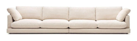 Gala 6-pers. sofa, Beige Chenillestof - Unoliving.com