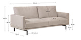 Galene 3-pers sofa - Beige - Unoliving.com