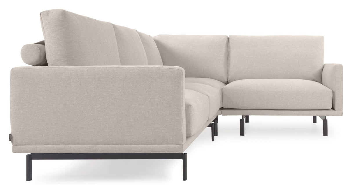 Galene 3-pers. Hjørnesofa, 267x207, Beige chenille - Unoliving.com