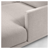 Galene 3-pers. Sofa m. højrevendt chaiselong, B194, Beige chenille - Unoliving.com