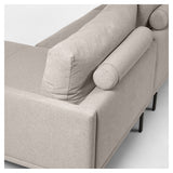 Galene 3-pers. Sofa m. højrevendt chaiselong, B194, Beige chenille - Unoliving.com