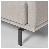 Galene 3-pers. Sofa m. højrevendt chaiselong, B254, Beige chenille - Unoliving.com