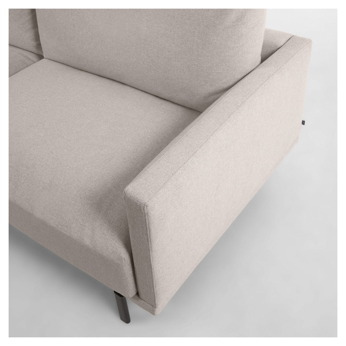 Galene 3-pers. Sofa m. højrevendt chaiselong, B254, Beige chenille - Unoliving.com