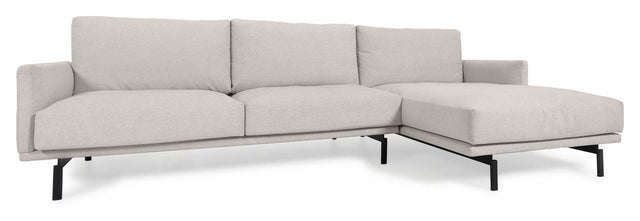 Galene 3-pers. Sofa m. venstrevendt chaiselong, B254, Beige chenille - Unoliving.com