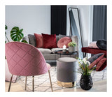 Geneve Spisebordsstol, Rosa velour - Unoliving.com