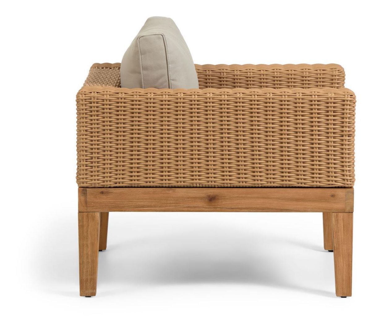 Giana Loungestol Akacie/Polyrattan - Unoliving.com