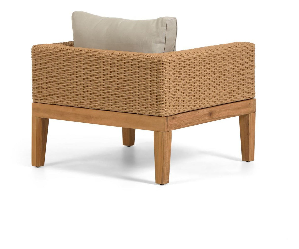 Giana Loungestol Akacie/Polyrattan - Unoliving.com