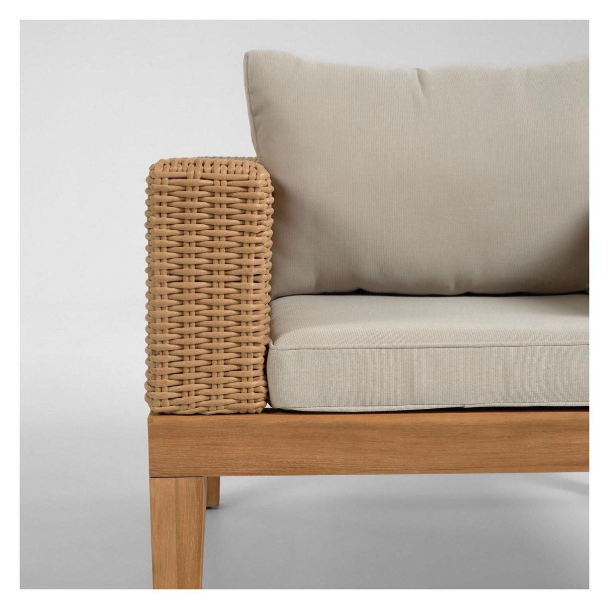 Giana Loungestol Akacie/Polyrattan - Unoliving.com