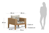 Giana Loungestol Akacie/Polyrattan - Unoliving.com