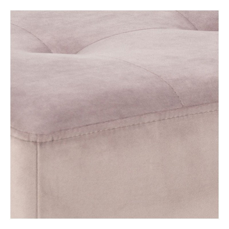 Glory Bænk, Støvet Rosa Velour - Unoliving.com