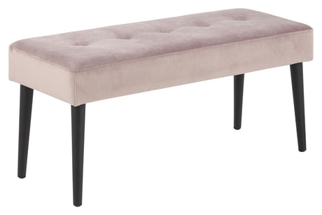 Glory Bænk, Støvet Rosa Velour - Unoliving.com