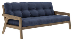 Grab Sovesofa, Brun lakeret fyrretræ, Navy - Unoliving.com