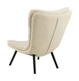 Grafton Lænestol m. horisontale syninger, Cream stof - Unoliving.com