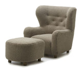 Great Dane Loungestol, Imiteret lammeskind, Brun - Unoliving.com