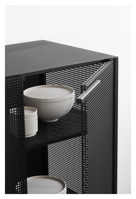 Grid skab, Sort stål - Unoliving.com