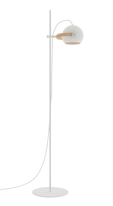 Halo Design D.C gulvlampe 1 arm Ø18, Hvid m/egetræ - Unoliving.com