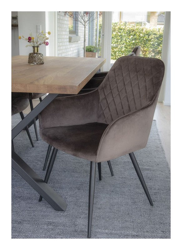 Harbo Spisebordsstol, Mushroom velour - Unoliving.com