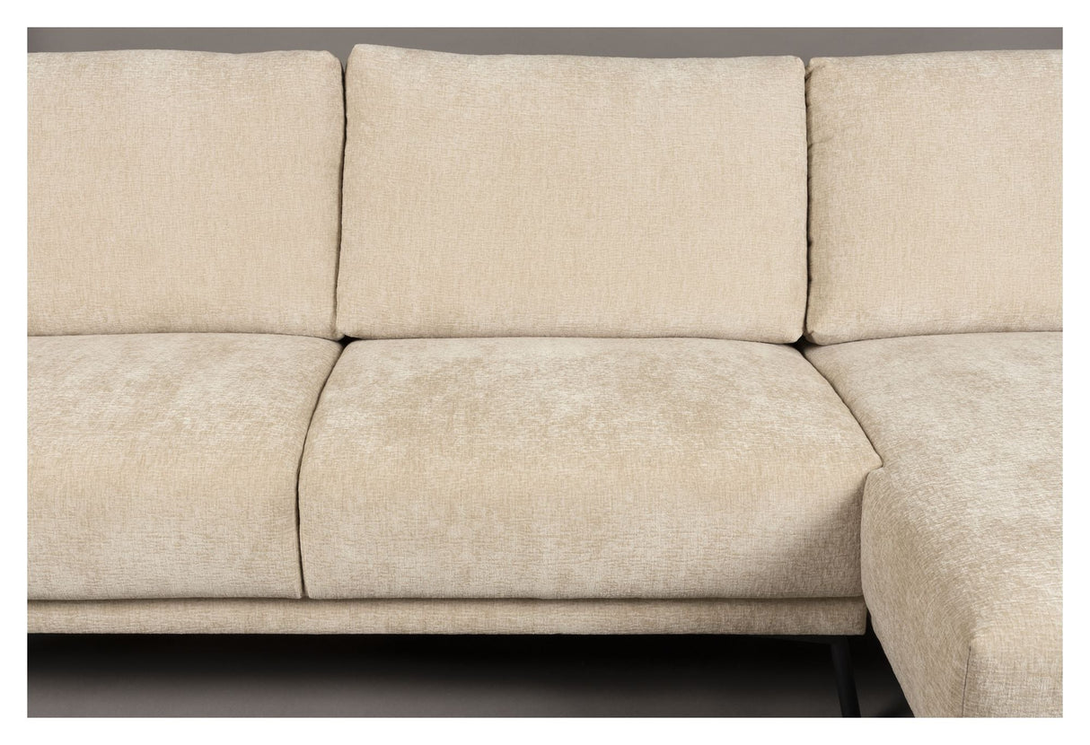 Harper Sofa m. højrevendt chaiselong, Beige - Unoliving.com