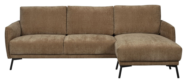 Harper Sofa m. højrevendt chaiselong, Camel - Unoliving.com