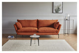 Hasle Lux 2-pers. sofa, Orange Fløjl - Unoliving.com