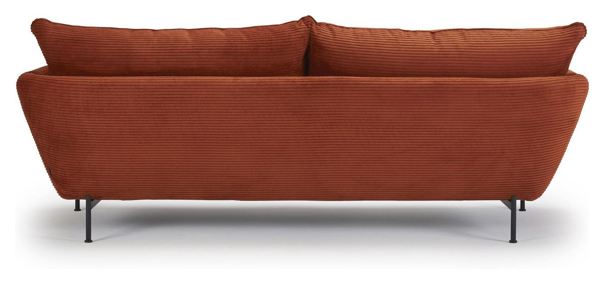 Hasle Lux 2-pers. sofa, Orange Fløjl - Unoliving.com