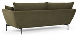 Hasle Lux 3-pers. sofa, Grøn Fløjl - Unoliving.com