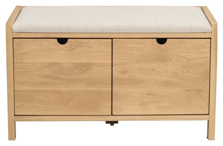 Hillmond, bænk - eg/beige - Unoliving.com