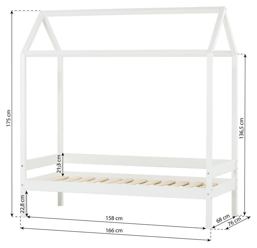 Hoppekids ECO Comfort Husseng 160x70 - Hvid - Unoliving.com