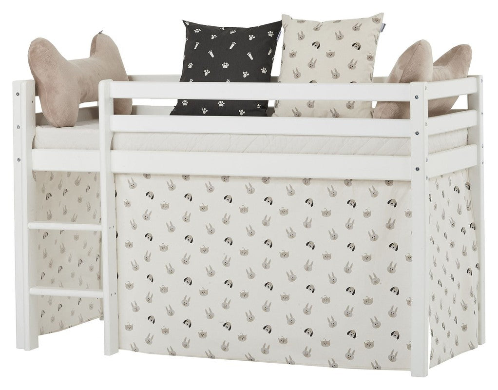 Hoppekids ECO Dream Halvhøj Juniorseng 70x160 - Hvid/beige - Unoliving.com