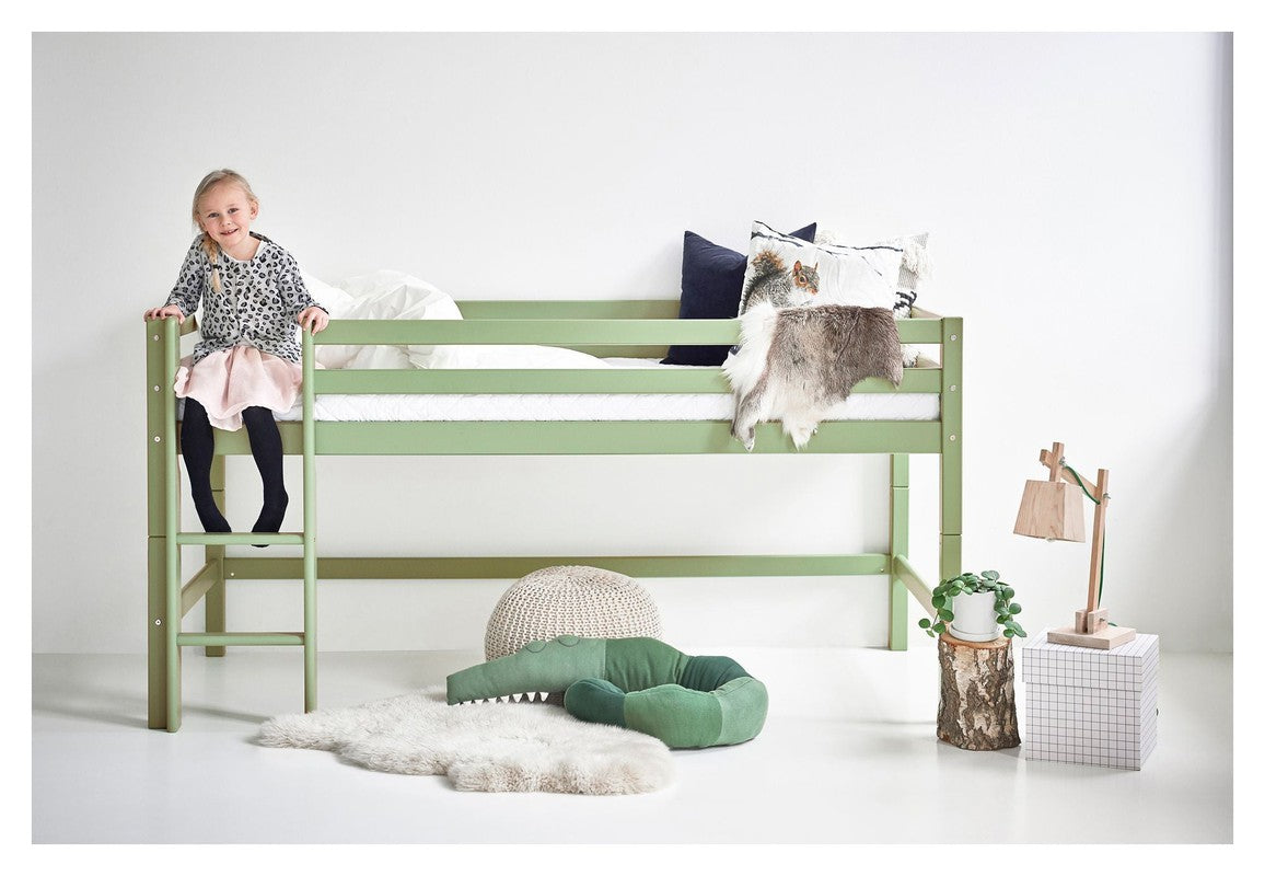 Hoppekids ECO Dream My Color Halvhøj Seng 90x200 - Pale Green - Unoliving.com