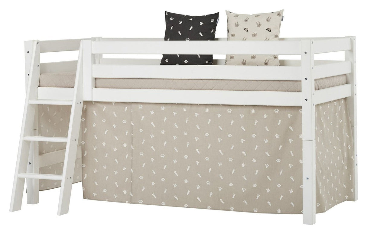 Hoppekids ECO Luxury Halvhøj seng 90x200 - Hvid/beige - Unoliving.com