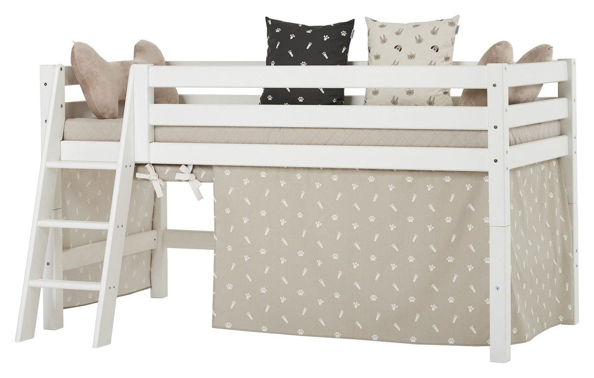 Hoppekids ECO Luxury Halvhøj seng 90x200 - Hvid/beige - Unoliving.com