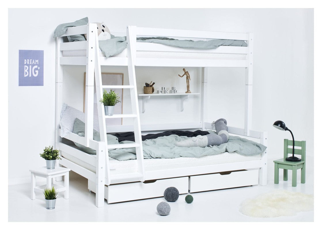 Hoppekids ECO Luxury Køjeseng 90/120x200 - Hvid - Unoliving.com