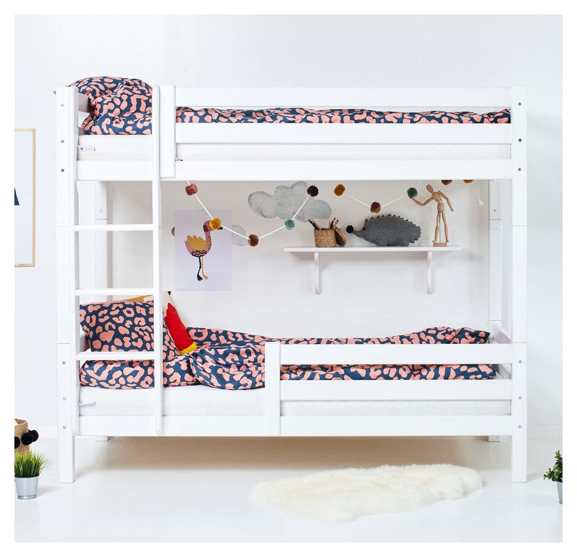 Hoppekids ECO Luxury Køjeseng m. 2x sengehest 90x200 - Hvid - Unoliving.com