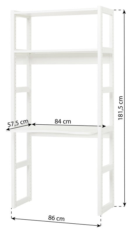 Hoppekids Storey Reol - 1 sektion m. 2 hylder og skriveplade - Unoliving.com